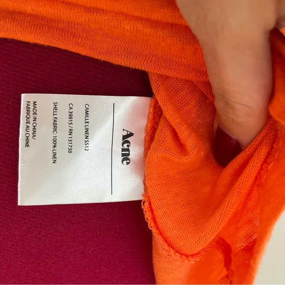 Acne Studios 100% Linen Camille Top - XS - Picture 2 of 4